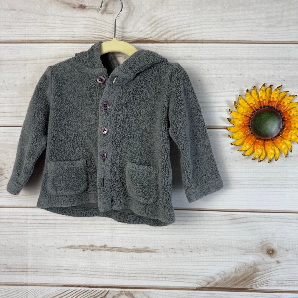 monica + andy sherpa teddy cardigan 12-18M